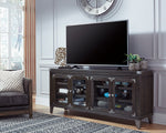 Todoe Gray Wood Extra Large TV Stand
