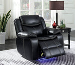 Sirius Black Leatherette Power Recliner