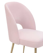 Swell Blush Velvet/Gold Meta Side Chair