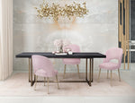 Swell Blush Velvet/Gold Meta Side Chair