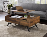 Throm Walnut Wood Coffee Table with Lift Top