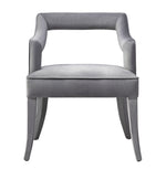 Tiffany Contemporary Grey Velvet Arm Chair