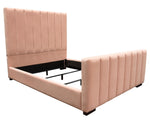 Venus Blush Pink Velvet Tufted King Bed (Oversized)