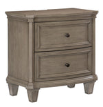 Vermillion Gray Cashmere Finish Wood Nightstand