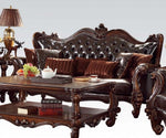 Versailles 3-Pc 2-Tone Brown PU Leather Sofa Set (Oversized)