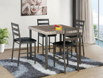 Victoria 4 Gray Vinyl Counter Height Chairs