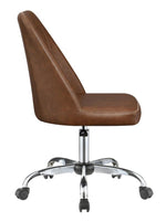 Wisdom Brown Leatherette Adjustable Office Chair