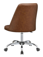 Wisdom Brown Leatherette Adjustable Office Chair