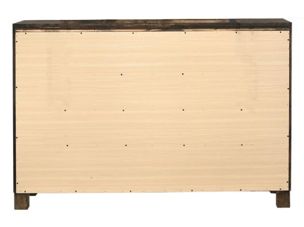 Woodmont Rustic Golden Brown Wood 8-Drawer Dresser