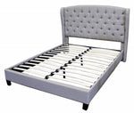 Yvette Grey Fabric Tufted Cal King Bed