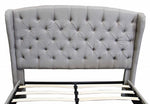 Yvette Grey Fabric Tufted Queen Bed