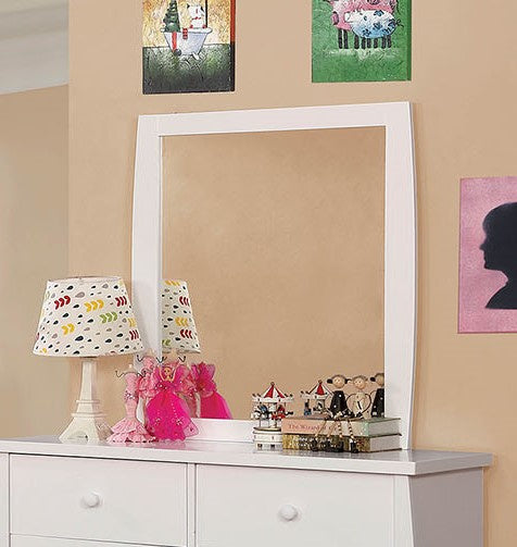 Marlee White Wood Frame Mirror