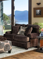 Bonaventura Brown Microfiber Loveseat