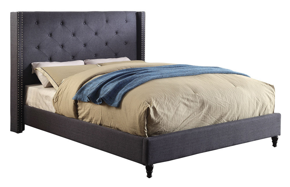 Anabelle Blue Fabric Cal King Bed (Oversized)