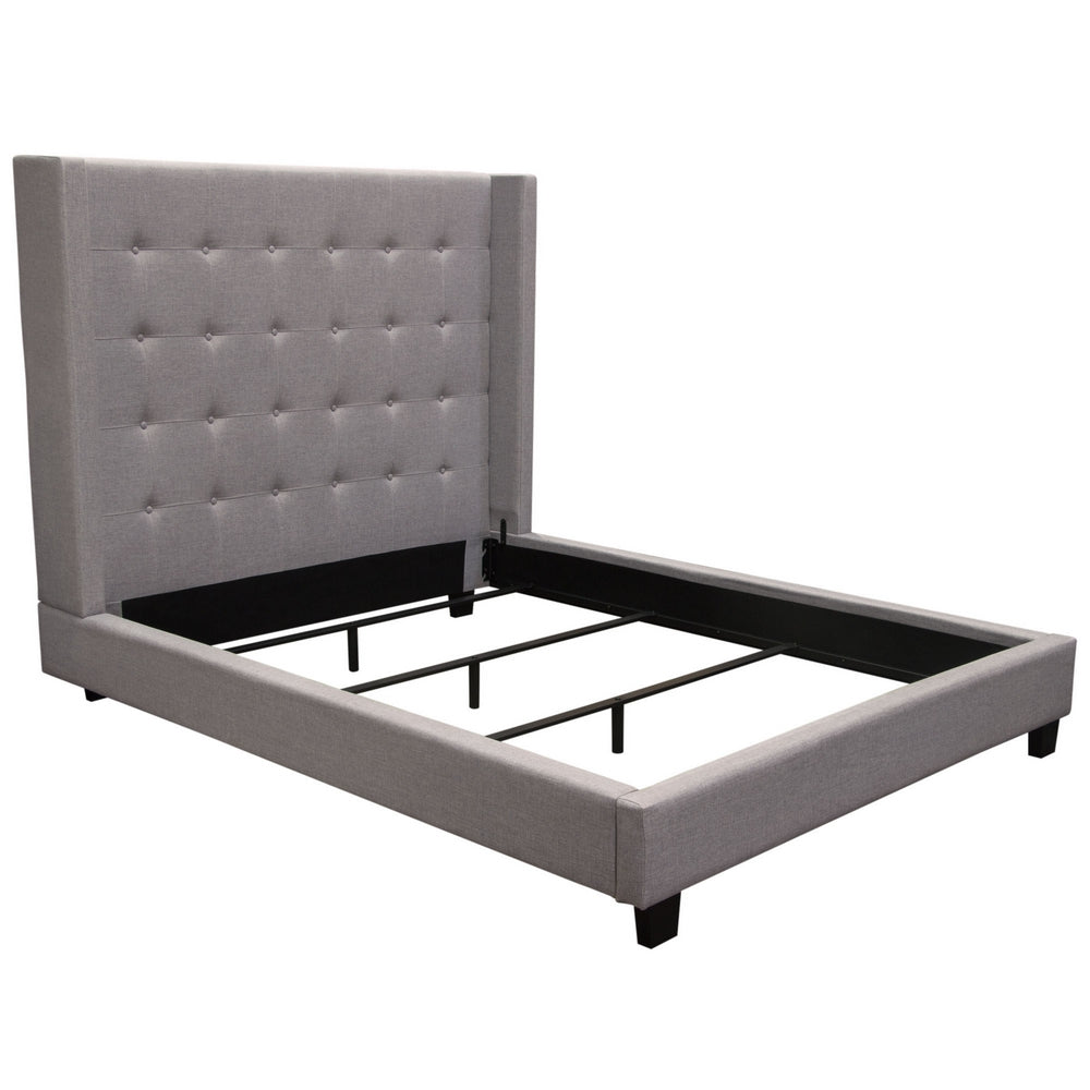 Madison Ave Light Grey Fabric King Bed (Oversized)