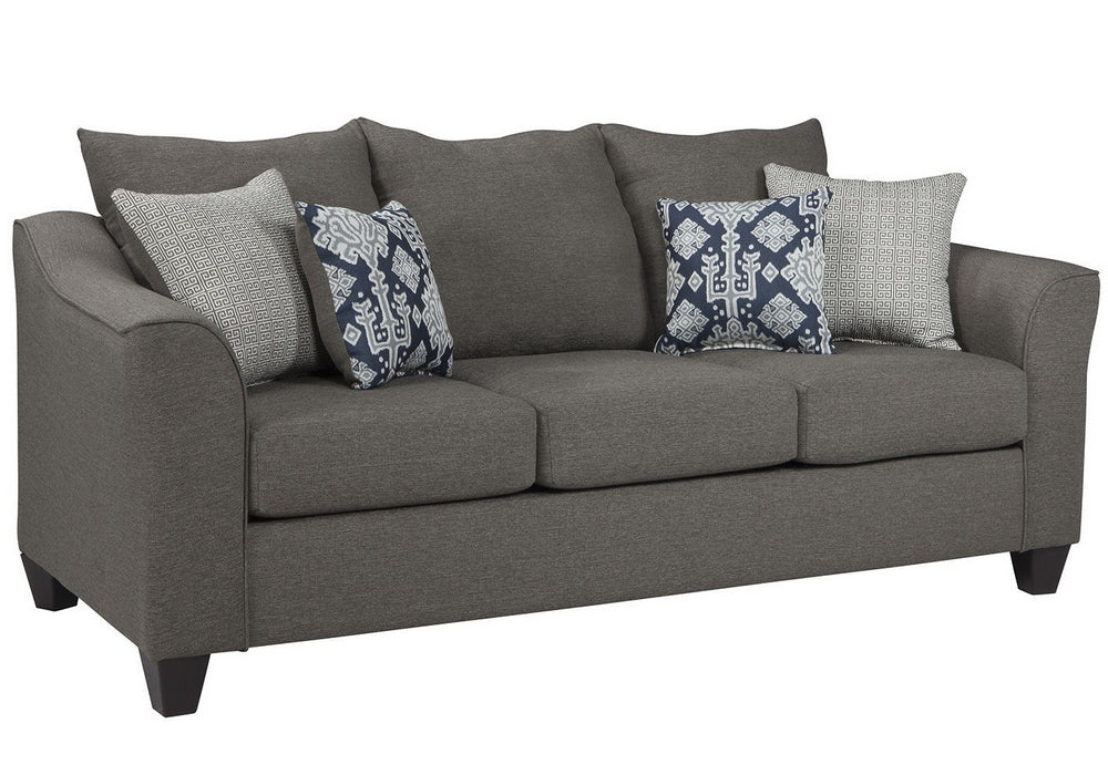 Salizar Grey Linen-Like Fabric Sofa