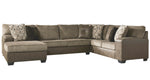 Abalone 3-Pc Chocolate LAF Sectional (Oversized)