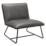 Jordan Weathered Grey Leatherette/Black Side Chair