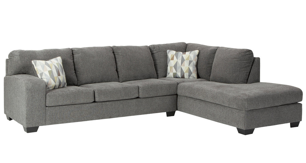 Dalhart 2-Pc Charcoal RAF Sectional (Oversized)