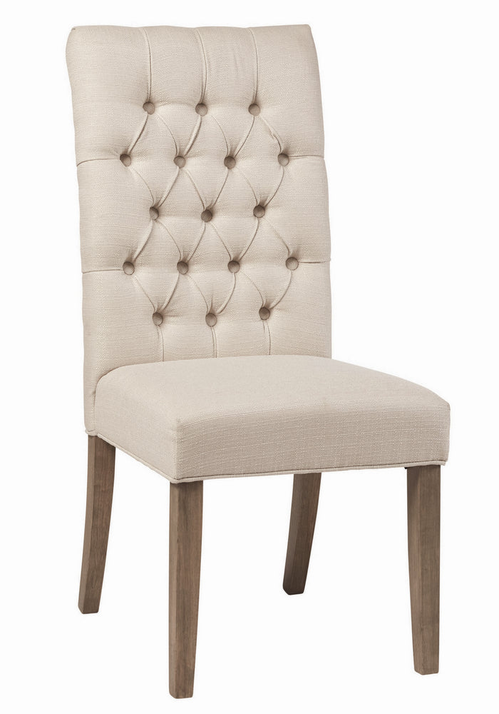 Gadsden 2 Oatmeal Fabric/Wood Side Chairs