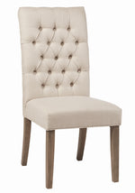 Gadsden 2 Oatmeal Fabric/Wood Side Chairs