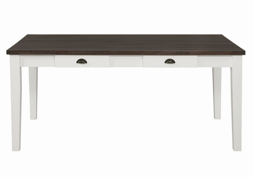 Kingman Espresso/White Wood Dining Table