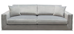 Envy Platinum Grey Velvet 2-Seat Sofa (Oversized)