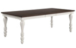 Madelyn Dark Cocoa/Coastal White Extendable Dining Table