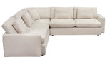 Arcadia 3-Pc Cream Fabric Sectional Sofa