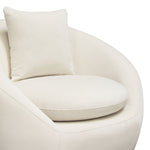 Celine Light Cream Velvet Swivel Accent Chair