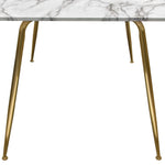 Chance Faux Marble Finish Wood/Metal Dining Table