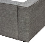 Cloud Grey Fabric Upholstered King Bed