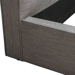 Cloud Grey Fabric Upholstered King Bed