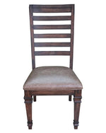 Delphine 2 Vintage Dark Pine Wood/Leatherette Side Chairs