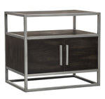 Empire Dark Brown Wood/Silver Metal End Table