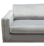 Envy Platinum Grey Velvet 2-Seat Sofa (Oversized)