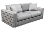 Envy Platinum Grey Velvet Loveseat