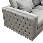 Envy Platinum Grey Velvet Loveseat