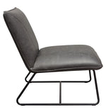 Jordan Weathered Grey Leatherette/Black Side Chair