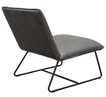 Jordan Weathered Grey Leatherette/Black Side Chair