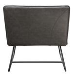 Jordan Weathered Grey Leatherette/Black Side Chair