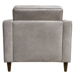 Juniper Champagne Grey Velvet Tufted Chair