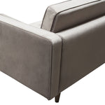 Juniper Champagne Grey Velvet Tufted Sofa