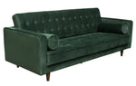Juniper Hunter Green Velvet Tufted Sofa