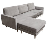 Kelsey Grey Fabric Reversible Sectional (Oversized)