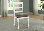 Madelyn 2 Dark Cocoa/Coastal White Wood Side Chairs