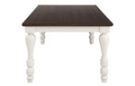 Madelyn Dark Cocoa/Coastal White Extendable Dining Table