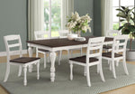 Madelyn Dark Cocoa/Coastal White Extendable Dining Table