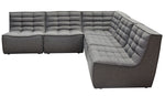 Marshall 5-Pc Grey Fabric Modular Sectional Sofa