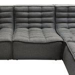 Marshall 5-Pc Grey Fabric Modular Sectional Sofa